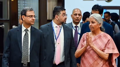 Union Finance Minister held the customary post-Budget meeting with the Central Board of Directors of the RBI. (Photo: ANI)