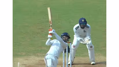 Ishan Kishan in action while batting. (Photo:X/BCCI Domestic)