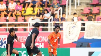 Thailand u23 and India u23 in action (Photo: AIFF)