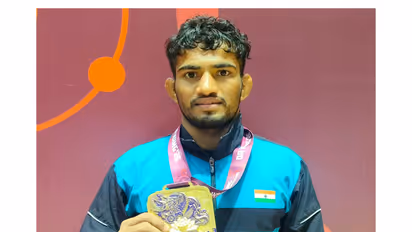 Akshay Tanhaji Dhere won Gold Medal in the 57 kg Freestyle category. (Photo/WFI)