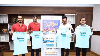 Deputy Chief Minister Thiru Udhayanidhi Stalin unveils official T Shirt for Freshworks Chennai Marathon 2026