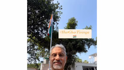 External Affairs Minister S Jaishankar shares a selfie with Tiranga ahead of Independence Day (Photo/X@DrSJaishankar)