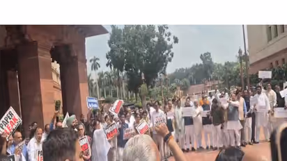 Visual from the protest (Photo/ANI)