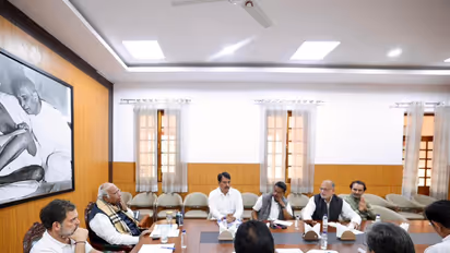 AICC holds key meeting with Gujarat Congress Leaders ahead of local body polls. (Photo/AICC)