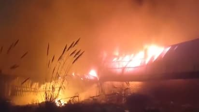 Fire broke out in Basai village of Sector 29, Gurugram (Photo/ANI)