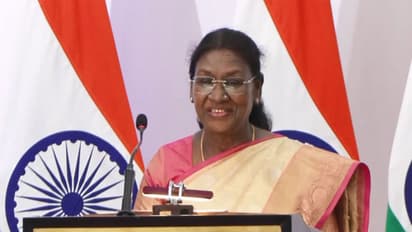President Droupadi Murmu addresses the Indian community in Gaborone during her state visit to Botswana (Photo/ANI)
