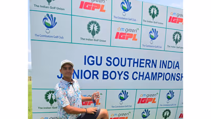 Vihaan Jain after winning IGU Southern India Junior Boys Golf Championship in Category ‘A’ (Image: IGU media)