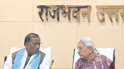 Assam Governor Lakshman Prasad Acharya and Governor of Uttar Pradesh, Anandiben Patel (Photo/Raj Bhavan of Assam)