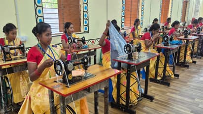Women sewing clothes at Sewa Dera-a Jan Suvidha Kendra (Photo/ANI)