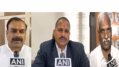 BRS leader Ravula Sridhar Reddy, BJP leader and advocate Karuna Sagar and BJP leader Prakash Reddy (Photo/ANI)