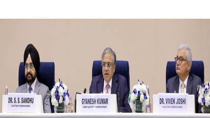 Chief Election Commissioner Gyanesh Kumar, along with Election Commissioners Vivek Joshi and Sukhbir Singh Sandhu (Photo/ANI)