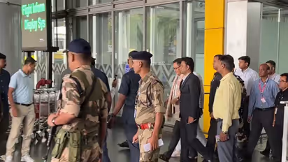 Union Minister Kiren Rijiju arrives in Kolkata (Photo/ANI)
