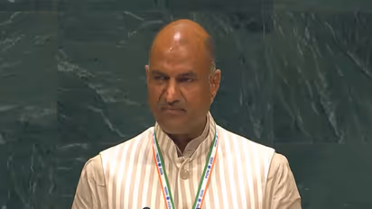 Member of Parliament CP Joshi at UNGA plenary on the revitalization of the work of the General Assembly (Photo/X/@IndiaUNNewYork)