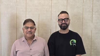 Himank Tripathi with Allu Aravind (Photos/Himank Tripathi)