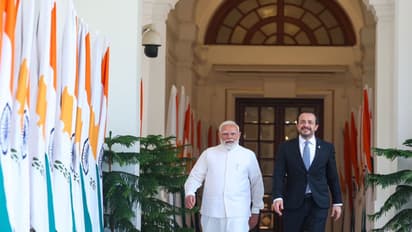 Prime Minister Narendra Modi and Cyprus President Nikos Christodoulides (Photo/X@narendramodi)