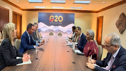 Union Minister for Finance and Corporate Affairs Nirmala Sitharaman met 3M Chairman and Chief Executive Officer William Brown (Photo/@FinMinIndia)