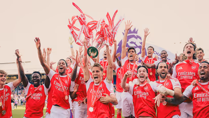 Arsenal with the Premier League. (Photo: @Arsenal X)