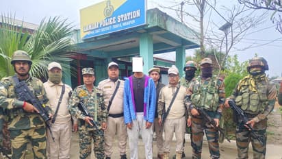 Security forces arrests an active cadre of KCP (Apunba), Thokchom Tompok Singh (Photo/ANI)