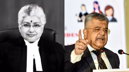Supreme Court Justice BV Nagarathna and Solicitor General Tushar Mehta (Photo/@sci.gov.in official website/ANI)