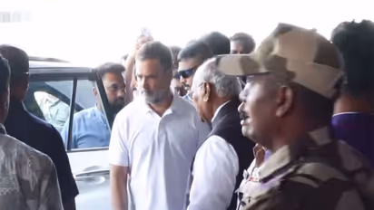 Congress leader Rahul Gandhi, party president Mallikarjun Kharge, and party leader Priyanka Gandhi arrive in Thiruvananthapuram to attend oath-taking ceremony (Photo/ANI)