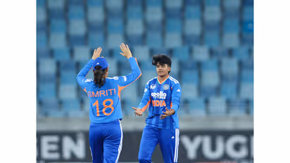 Sree Charani (right) (Photo: X/@BCCIWomen)