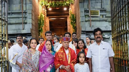 Telangana Governor Shukla offers prayers at Tirumala Tirupati temple (Photo/@tg_governor)