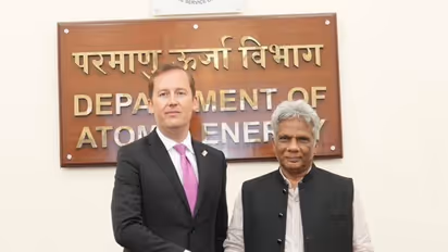 US Ambassador Sergio Gor with DAE Secretary Ajit Kumar Mohanty (File Photo/@USAmbIndia)