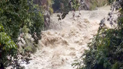 Raging river overflows furiously amid flash flood alerts in Kathmandu (Photo/ANI)