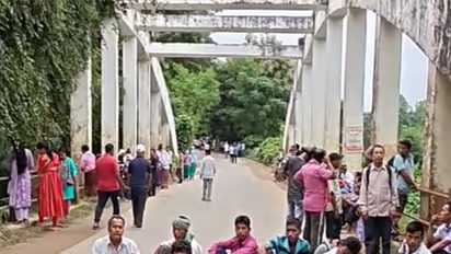 Assam-Agartala National Highway blocked during 72-hour protest over 11-point demands (Photo/ANI)