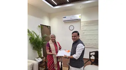 Assam Chief Minister Himanta Biswa Sarma on Saturday met Finance Minister Nirmala Sitharaman in New Delhi (Photo/X@himantabiswa )