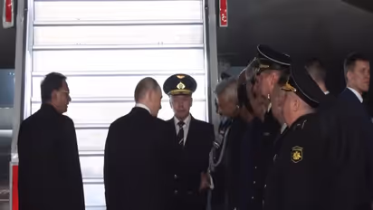 Russian President Vladimir Putin with External Affairs Minister S Jaishankar (Photo/ANI)