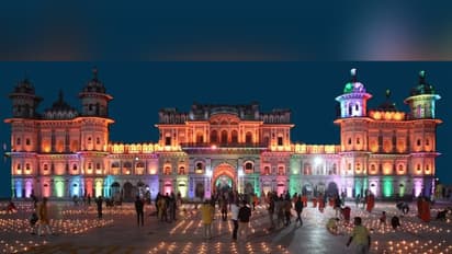 Devotees gather at the decorated Janaki Temple in Janakpurdham ahead of the Bibah Panchami celebrations. (Photo/ANI)