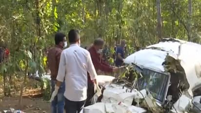 DGCA team investigates the crash site of the air ambulance incident in Chatra, Jharkhand (Photo/ANI)