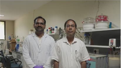 Dr Mihir K Purkait and Mukesh Bharti from IIT Guwahati (Photo/ANI)