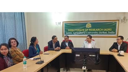 MoU signing between Assam Agricultural University and Trinity Fructa Pvt. Ltd (Photo/ANI)