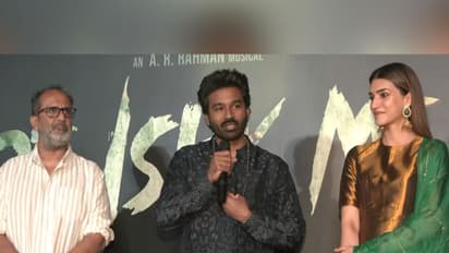 Aanand L. Rai, Dhanush, Kriti Sanon (Image source/ANI)