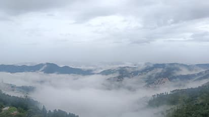 Mist-covered valley in Himachal Prafesh during monsoon (Photo/ANI)
