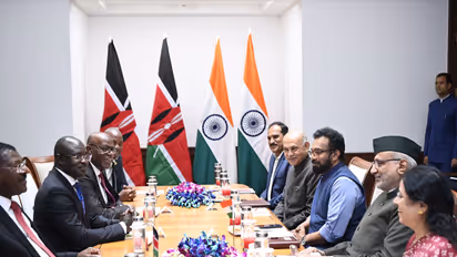 Vice President CP Radhakrishnan meets Kenyan Parliamentary delegation in New Delhi (Photo/@VPIndia/X)