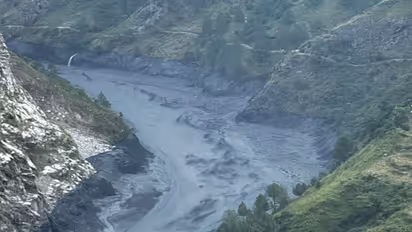 An aerial photograph captured from a helicopter shows the flood-affected Budhi Gandaki River basin in Nepal. (Photo: X/@NDRRMA_Nepal)
