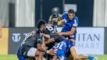 Bengaluru Bravehearts in action against Hyderabad Heroes during Rugby Premier League (Photo/ RPL media)