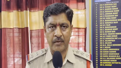 B Anudeep, Inspector of Chilkalguda police station, Hyderabad (Photo/ANI)