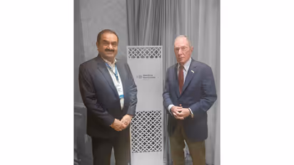 Michael Bloomberg meets Gautam Adani in Delhi (Photo/@gautam_adani)