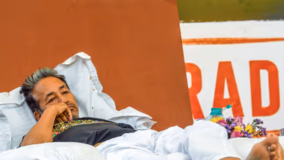 Activist Sonam Wangchuk during hunger strike at Jantar Mantar (File Photo/ANI)