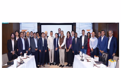 Andhra Pradesh CM N Chandrababu Naidu during meeting with leading venture capitalists (Photo/X/@ncbn)