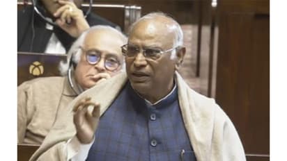 Congress president Mallikarjun Kharge (Photo/Sansad TV)