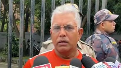 West Bengal Minister Dilip Ghosh in Kolkata on the second anniversary of the RG Kar case. (Photo: ANI)