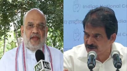 Union Home Minister Amit Shah and Congress leader KC Venugopal (FilePhoto/ANI)