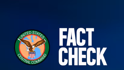 A US Central Command (CENTCOM) graphic highlighting its "Fact Check" response to Iranian claims regarding the damage at Kuwait International Airport. (Photo: X/@CENTCOM)