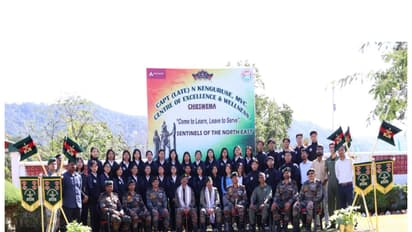 DG Assam Rifles Visits Capt N Kenguruse MVC Centre of Excellence & Wellness in Kohima (Photo/ANI)