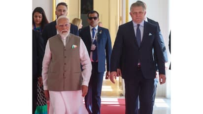 Prime Minister Narendra Modi with his Slovak counterpart, Robert Fico (Photo/X@MEAIndia)